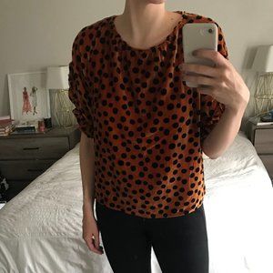 Madewell Velvet Memento Ruffle-Sleeve Top - M